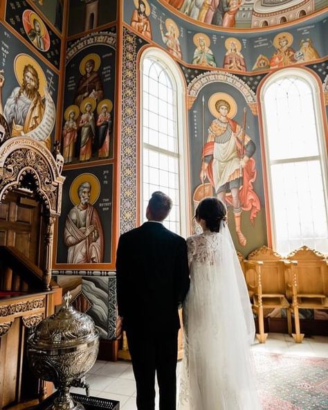 Christ Centered Wedding, Greek Orthodox Christian, Catholic Marriage, Image Of God, Orthodox Catholic, Eastern Orthodox Church, Orthodox Wedding, Christian Couples, Religious Wedding