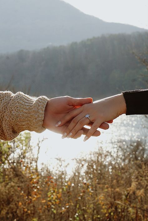 Tennessee Proposal, Proposal Aesthetic, Happily Engaged, Mountains Beautiful, Hands Aesthetic, Wedding Nails French, Engagement Pics, Nails French, East Tennessee