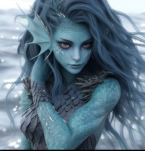 Felted Fish, Cat Burglar, Pisces Fish, Fantasy Mermaids, Dnd Ideas, Water Spirit, Alien Concept Art, Fantasy Races, Deviant Art