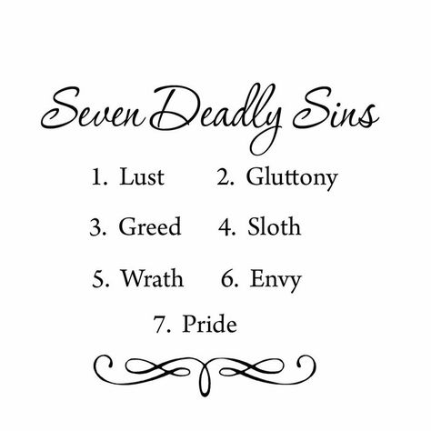 Seven Deadly Sins Bible, Warfare Prayers, Bible Wall Art, Vinyl Wall Quotes, 7 Deadly Sins, Bible Knowledge, Bible Verses Quotes Inspirational, Deadly Sins, Bible Quotes Prayer