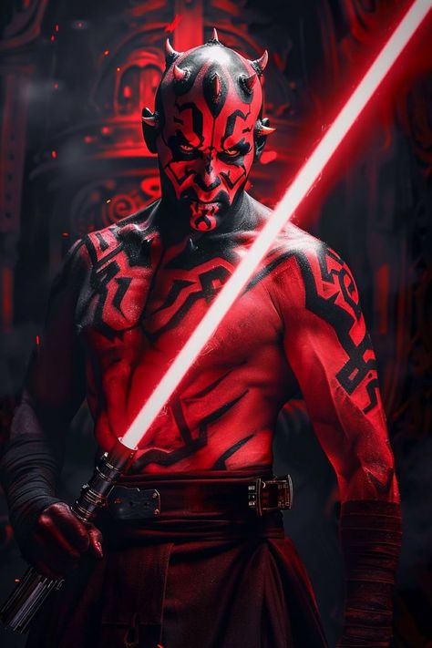 Darth Maul Art, Jedi Vs Sith, Maul Star Wars, Star Wars Sith Lords, Star Wars Villains, Star Wars Background, Star Wars Sith, Dark Side Star Wars, Star Wars Characters Pictures