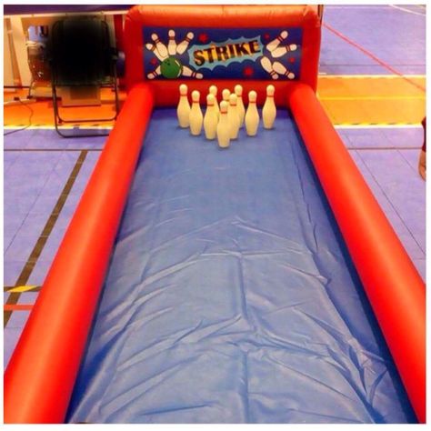 Inflatable bowling alley to hire Bowling Alley, Game Room Basement, Bouncy Castle, Bowling, Game Room, Castle, Travel