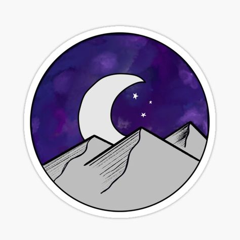 ACOTAR Mountains Insignia Night Court • Millions of unique designs by independent artists. Find your thing. Night Court Mountains, Velaris Logo, Velaris Sticker, Sjm Stickers, Acotar Car Decal, Top Artists, Sticker Design, Sell Your Art, Independent Artist