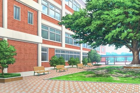 Gacha Backgrounds School, Backgrounds School, Gacha Backgrounds, Episode Interactive Backgrounds, Anime Places, Free Green Screen, Episode Backgrounds, Anime City, Fantasy Background