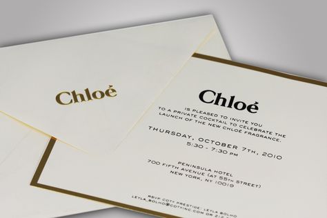 This is a custom invitation and envelope we created for a Chloe event. Fashion Brand Invitation, Fashion Card Design, Luxury Envelope Design, Brand Event Invitation, Luxury Brand Invitation, Clean Invitation Design, Invitation Event Design, Fashion Invitation Design, Brand Invitation