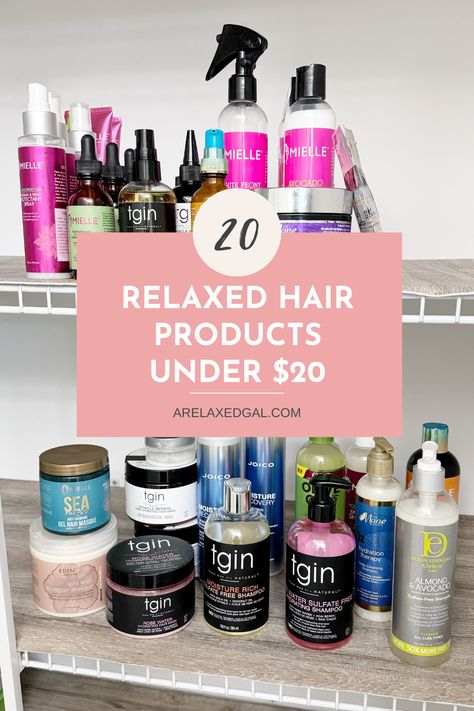 Looking for high-quality hair products that don’t cost a lot? Here are 20 hair products from shampoos, to conditioners, to hair serums all under $20. Shampoo And Conditioner For Relaxed Hair, Relaxed Hair Products, Relaxed Hair Journey, Best Drugstore Products, Hair Serums, Healthy Relaxed Hair, Relaxed Hair Care, Tips For Oily Skin, Hair Milk