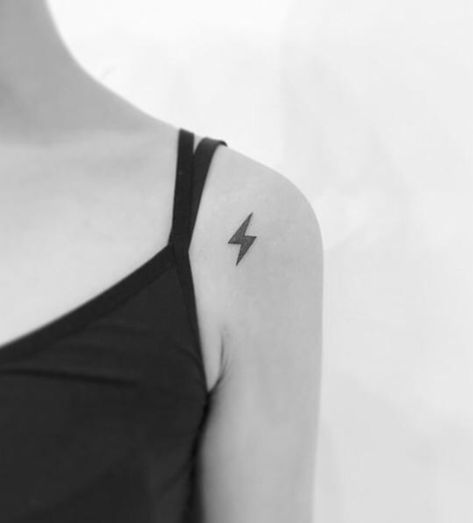 Lightning bolt ⚡️ Lightning Bolt Tattoo, Lightning Tattoo, Bolt Tattoo, Simple Tats, Bike Tattoos, Minimal Tattoo, Lightning Bolt, Best Couple, Triangle Tattoo