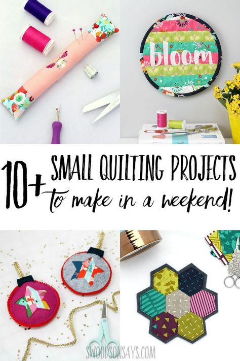 Small Quilting Projects, Small Quilt Projects, Halloween Applique, How To Quilt, Applique Quilt Patterns, Quilted Christmas Ornaments, Quilting For Beginners, Mini Quilts, Small Quilts