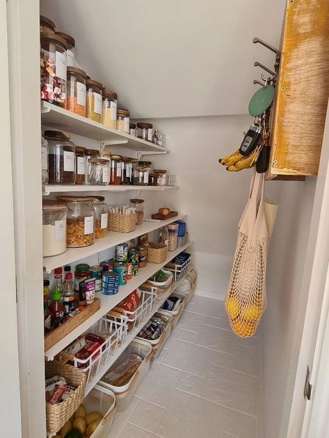 #stairsdecor #diy #stairsmakeover Under Stair Pantry, Pantry Under The Stairs, Under Stairs Cupboard Storage, Shelves Under Stairs, Organize A Pantry, Stairs Closet, Understair Storage, Under Stairs Pantry, Room Under Stairs