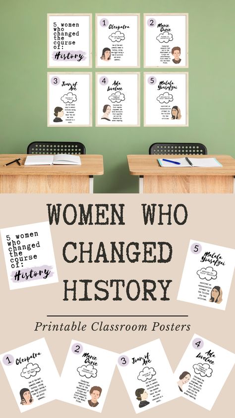 High School History Classroom Decorating, Middle School History Classroom, Middle School Social Studies Classroom, Business Classroom, High School History Classroom, Feminist History, Teaching Classroom Decor, World History Classroom, Middle School History