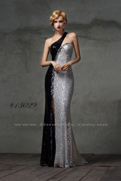 13029 Black Silver Silver Black Dress, 60th Birthday Dress For Mom, Black And Gold Dress Formal, Black And Silver Gown, Silver And Black Dress, Black Silver Dress, Brides Maid Dress, Black And White Gown, Designer Formal Dresses