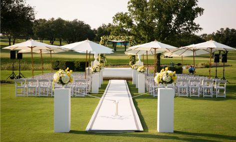 Umbrella Wedding, Beach Ceremony, Wedding Vendor, Outside Wedding, North Texas, Outdoor Wedding Ceremony, Wedding Ceremony Decorations, The Grove, Wedding Magazine