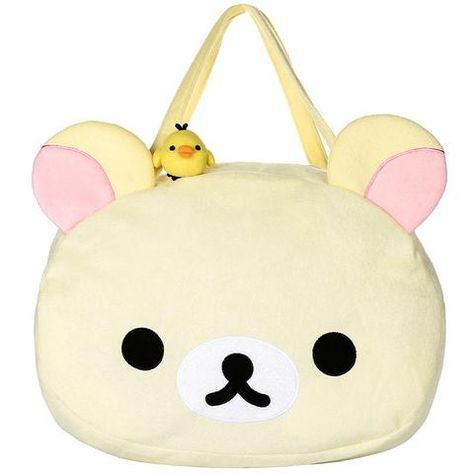 Korilakkuma Plush Face Shoulder Bag Korilakkuma Plush, Walking Animation, Travel Messenger Bag, Learn Anything, Bear Costume, Everyday Purse, Rilakkuma, Simple Bags, Overnight Bag