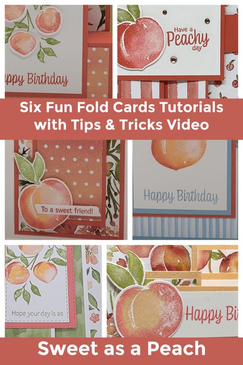 Sweet As A Peach, Youre A Peach, Hand Crafted Cards, Fold Cards, Sweet Peach, Fancy Fold Cards, Card Tutorial, Stamping Up Cards, Fun Fold Cards