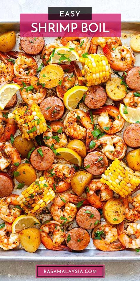 Sausage And Shrimp Recipes, Easy Shrimp Boil, Seafood Broil, Keto Pumpkin Bread, Shrimp Boil Recipe, Seafood Boil Recipes, Boiled Food, Keto Pumpkin, Shrimp Recipes For Dinner