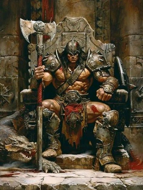 Conan The Barbarian Comic, Conan The Barbarian, Fantasy Paintings, Beautiful Dark Art, Fantasy Artist, Fantasy Warrior, 판타지 아트, Fantasy Illustration, Fantasy Artwork