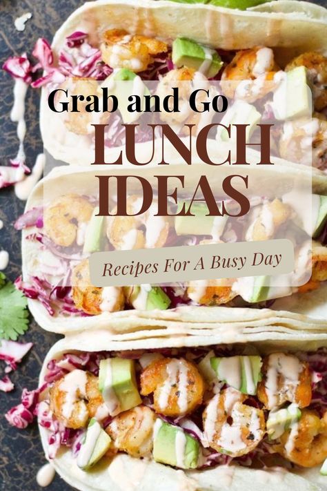 Grab and GO Lunch Ideas One Handed Lunch Ideas, Grab And Go Healthy Meals, Best Cold Lunches For Work, Grab And Go Food Ideas, Healthy To Go Lunch Ideas, Group Lunch Ideas Work, Grab And Go Lunches For Adults, Grab N Go Lunch, Quick Lunch Recipes For Work