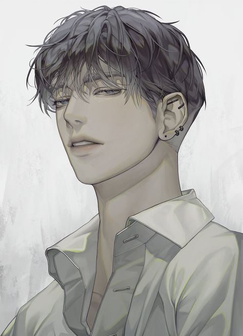 #bl #yaoi #boyslove #manga #manhwa #manhua #fujoshi #fundashi #omegaverse 얼굴 그리기, Dark Anime Guys, Anime Drawings Boy, Dark Anime, Boy Art, Handsome Anime Guys, Anime Poses, Handsome Anime, Cute Anime Guys