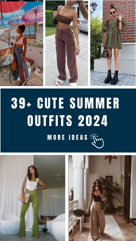 [object Object] Mixing Patterns, Top Summer Outfits, Chic Romper, Summer Outfits 2024, Stylish Crop Top, Simple Summer Outfits, Into Fashion, Trendy Denim, Summer Attire