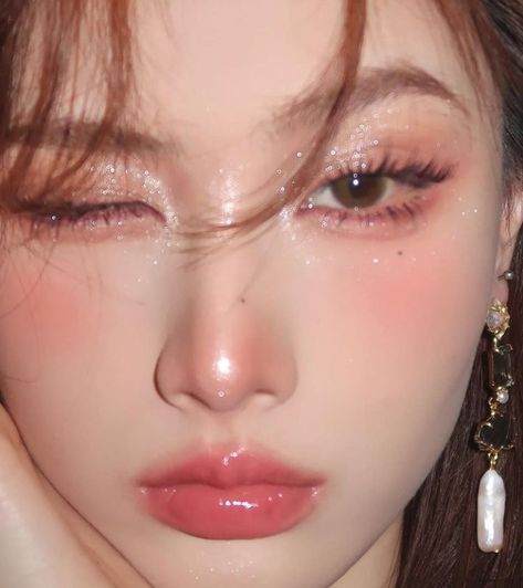 Cottagecore Makeup Looks, Ball Makeup, Angel Makeup, Korean Makeup Look, Korea Makeup, Formal Makeup, Ethereal Makeup, Cute Makeup Looks, Asian Eye Makeup