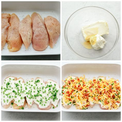 Dinnertime-ready, this jalapeno popper chicken is creamy and delicious with the perfect amount of heat! It has all of the flavors of your favorite appetizers, but in one easy-to-make meal! Crockpot Jalapeno Popper Chicken, Baked Jalapeno Popper Chicken, Jalapeno Popper Chicken Sandwich, Cream Cheese Jalapeno Chicken, Jalapeño Popper Chicken Bake, Jalapeño Chicken Recipes, Jalapeño Popper Chicken Casserole, Jalapeno Chicken Recipes, Jalapeno Popper Chicken Recipe