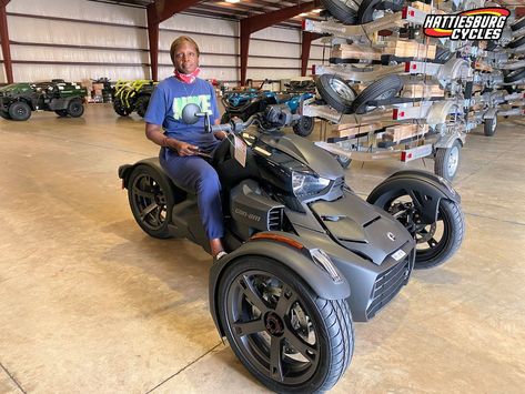 Congratulations to Stephanie Loving from Petal, MS for purchasing a 2021 Can-Am Ryker 900 at Hattiesburg Cycles. #canam #ryker Can Am, Open Wheel Racing, Monster Trucks, Cycling, Vehicles