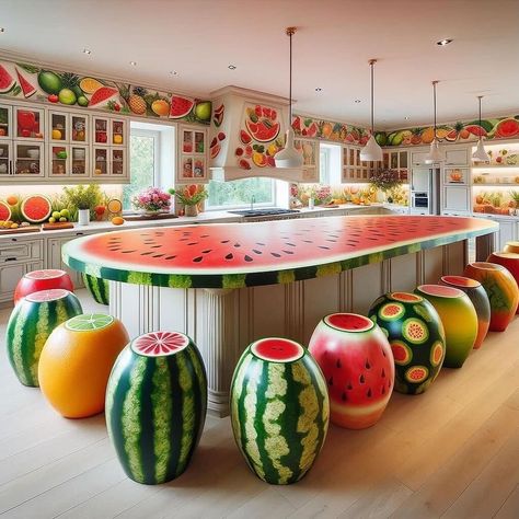 MaviGadget | Juicing up the kitchen decor! 🍉🍊 Freshly squeezed design where every meal is a fruitilicious feast. 📌 By @designideahub #productdesign #p… | Instagram Weird Kitchen, Food Furniture, Weird Furniture, Watermelon Decor, Unusual Furniture, Unique Furniture Design, Futuristic Home, Cute Furniture, Bed Furniture Design