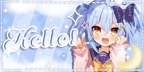 ₊˚ ✧ f2u “Hello/Welcome” Banner 🐾 ✧˚₊ Water Banner Discord, F2u Banner, Anime Welcome Banner, F2u Welcome Banner Discord, Ganyu Banner Art, Welcome Banner Discord, Discord Welcome Banner, Discord Server Rules Banner, Hello Welcome