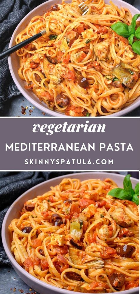 Tuscan Pasta Recipes Vegetarian, Lemony Linguine With Olives And Feta, Medditeranean Diet Pasta, Metteranian Recipes, Mediterranean Protein Pasta, Mediterranean Pesto Pasta, Mediterranean Diet Pasta Sauce, Kalamata Olive Recipes Pasta, Medditeranean Family Dinner