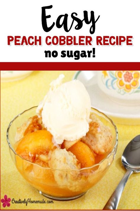 Sugar Free Cobbler, Sugar Free Peach Cobbler, Recipe For Peach Cobbler, Healthy Peach Cobbler, Peach Cobbler Cheesecake Recipe, Peach Blueberry Cobbler, Peach Cobbler Muffins, Easy Impressive Dessert, Easy Dump Cake Recipe