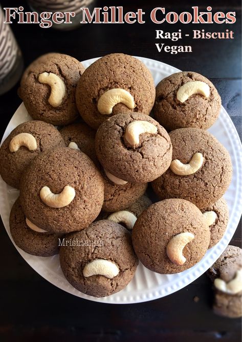 Ragi Cookies, Millet Cookies, Healthier Dessert Options, Finger Millet, Eggless Baking, Cookie Calories, Healthy Desserts Easy, Easy Baking Recipes Desserts, Sweet Cookies