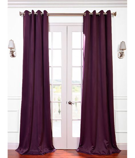 Aubergine Grommet Blackout Curtain Modern Window Treatments, Purple Curtains, Half Price Drapes, Nursery Curtains, Long Curtains, Boho Curtains, Rustic Curtains, Pleated Curtains, Lace Curtains