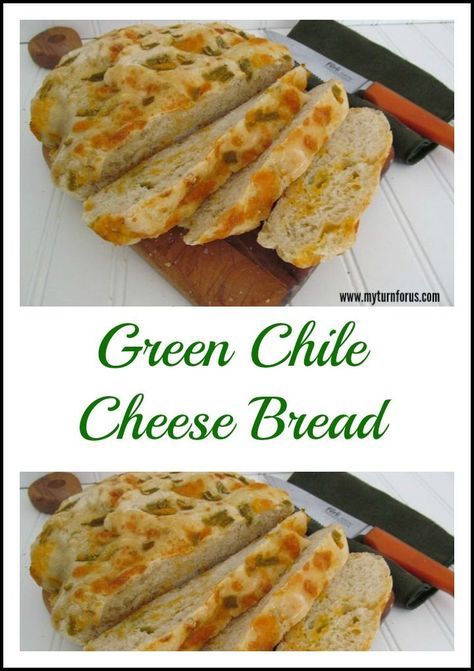 My Turn for us: Green Chile Cheese Bread Hatch Green Chili Cheese Bread, Green Chile Cheese Bread, Chili Cheese Bread, Hatch Green Chile Recipes, Hatch Green Chili Recipe, Amazing Chili, Hatch Chilies, Hatch Chili Recipes, Mexico Recipes