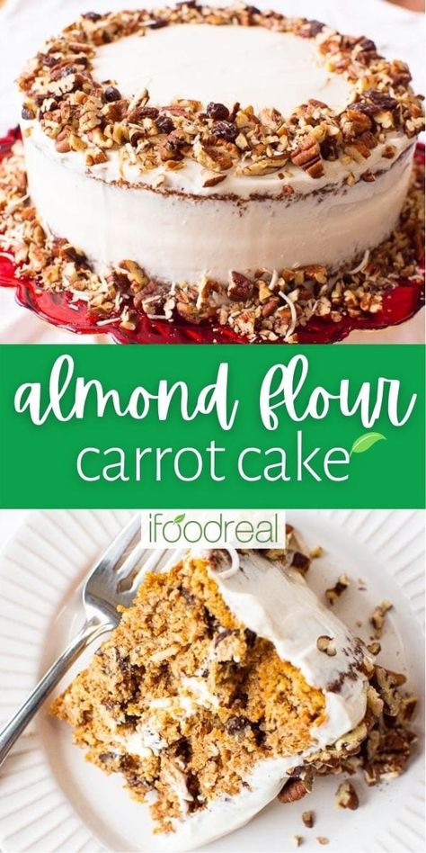 Almond Flour Carrot Cake, Almond Flour Recipes Desserts, Gluten Free Carrot Cake Recipe, Healthy Cream Cheese, Almond Flour Cakes, Gluten Free Cake Recipe, Gluten Free Carrot Cake, Baking With Almond Flour, Almond Flour Recipes