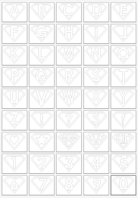 Previously I did some superhero logos in black and several people requested that I make an outline only version so they could be printed on colored paper or colored differently. So, without further... Superhero Printables Free, Superhero Printables, Art Explosion, Logo Outline, Superhero Crafts, Superhero Classroom, Hero Logo, Super Hero Theme, Party Labels