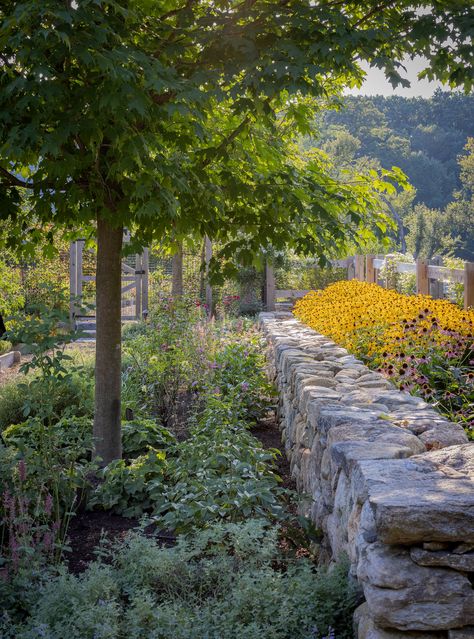 Farmhouse Estate, Historic Farmhouse, New England Home, New England Homes, Stone Walls, Home Magazine, House And Home Magazine, Outdoor Entertaining, Stone Wall