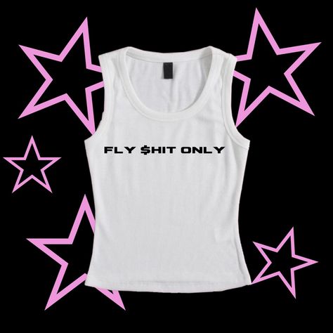 I Suggest Sizing Up For A Looser Fit So The Design Isn’t Warped By Stretch As They Are Ribbed Tanks! Handmade Brand Used Is For Exposure! #Hellokitty #Y2k #Parishilton #Misslucky #Streetwear Cheap Quote Print Tops For Streetwear, Cheap Throwback Tops With Logo Print, Y2k Fits T-shirts & Tank Tops, Jwoww Free Snooki Shirt, Shirts With Bows, Y2k Amazon Finds, Summer Fits Baddie, Clothing Brand Names, Y2k Merch