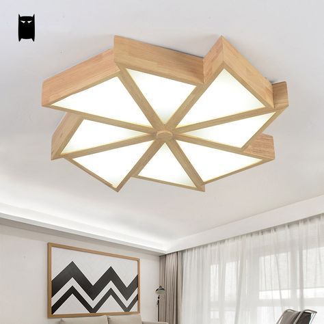 Wood Lustre, Wood Windmill, Scandinavian Ceiling Light, Wooden Lamps Design, Wood Ceiling Lamp, Wood Lamp Design, Wood Ceiling Lights, Steel Furniture Design, Cheap Ceiling Lights