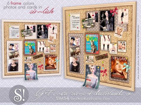 Sims 4 Cc Cork Board, Sims 4 Corkboard Cc, The Sims 4 Cc Wall Paint, The Sims Source, Fishnets And Boots, Ts4 Lots, Sims Room, Sawamura Eijun, Sims Lookbook