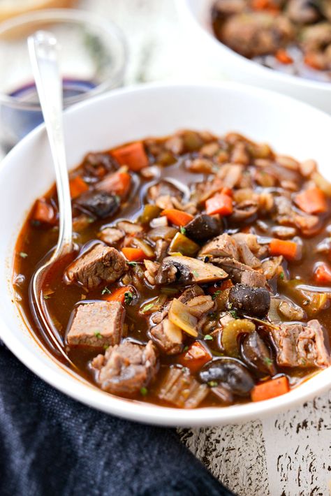 Leftover Prime Rib and Barley Soup - Simply Scratch