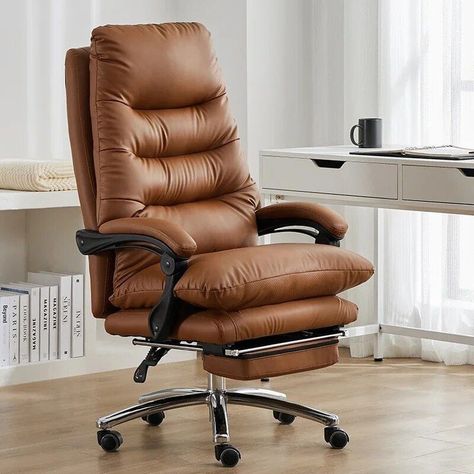 Modern Ergonomic Swivel Office Chair with Handrails and Rollers 799.99 and FREE Shipping Tag a friend who would love this! Active link in BIO #travel #cute #style #instadaily #tbt #followme Comfortable Workspace, Home Workspace, Pet Sofa Bed, Office Desk Chairs, Office Chair Design, Pet Sofa, Leather Accent Chair, Brown Cowhide, Swivel Office Chair