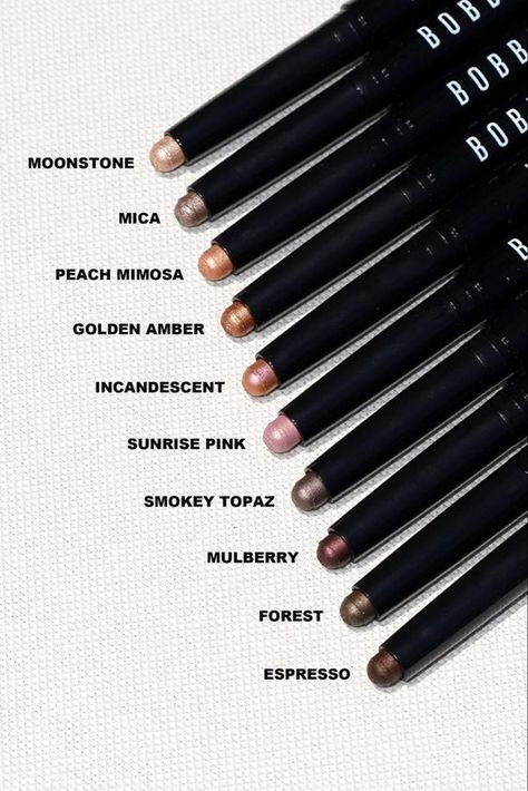 Bobbi Brown Eyeshadow Stick, Bobbi Brown Eyeshadow, Bobbi Brown Lip, Cute Eyeshadow Looks, White Eyeshadow, Bobbi Brown Makeup, Eyeshadow Stick, Smokey Topaz, Lip Swatches