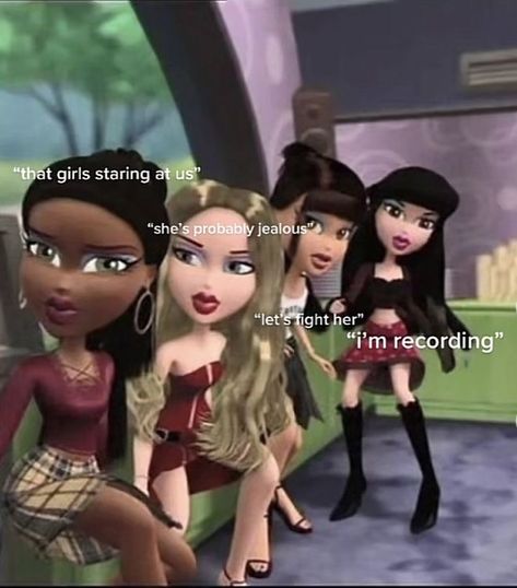 Dgaf Pfp, Idgaf Pfp, Dangerously Yours, Bratz Meme, Bratz Mood, Bratz Pfp, Girls Memes, Brat Doll, Funny Girly