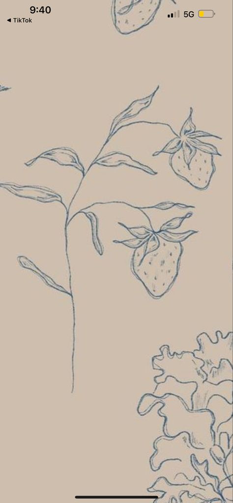 Strawberry Bush Tattoo, Strawberry Plant Drawing, Strawberry Branch, Bush Drawing, Strawberry Bush, Strawberry Tattoo, Branch Tattoo, Strawberry Plants, Wild Strawberries