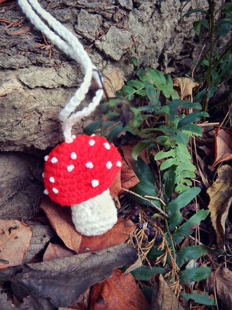 Mushroom Pouch, Morale Fiber, Beret Pattern, Mushroom Lights, Morel Mushroom, Crochet Beret, Crochet Mushroom, Crochet Chain, Red Yarn