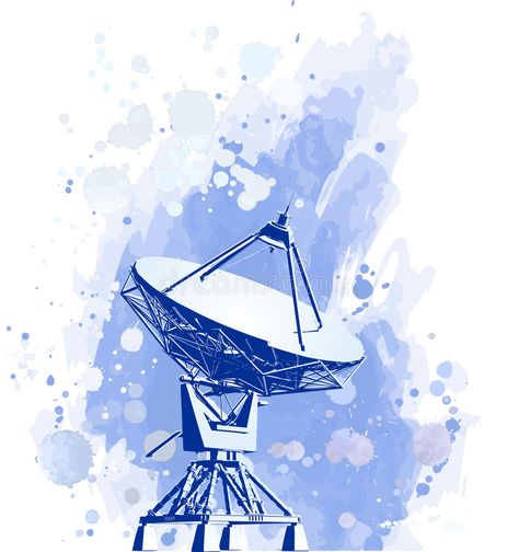 Satellite dishes radar. Satellite dishes antenna (doppler radar). watercolor bac , #Ad, #radar, #dishes, #Satellite, #antenna, #background #ad Satellite Dish Antenna, Doppler Radar, Satellite Antenna, Satellite Dish, Sketch A Day, Poster Background Design, Vintage Space, Background Illustration, Illustration Artwork