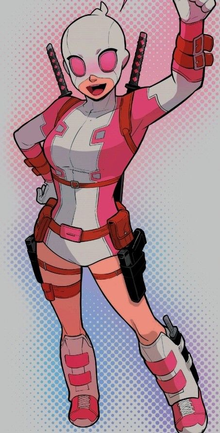 girl wearing super hero costume Gwenpool Outfit, Gwen Pool Cosplay, Gwen Pool Fanart, Gwenpool Fan Art, Gwenpool Wallpaper, Gwenpool Cosplay, Deadpool Oc, Gwen Poole, Gwen Pool