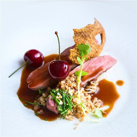 Whole Duck Recipes, Sous Vide Duck, Sous Vide Lamb, Duck Breast Recipe, Bulgur Wheat, Plating Ideas, Great British Chefs, Duck Breast, Recipe Cover