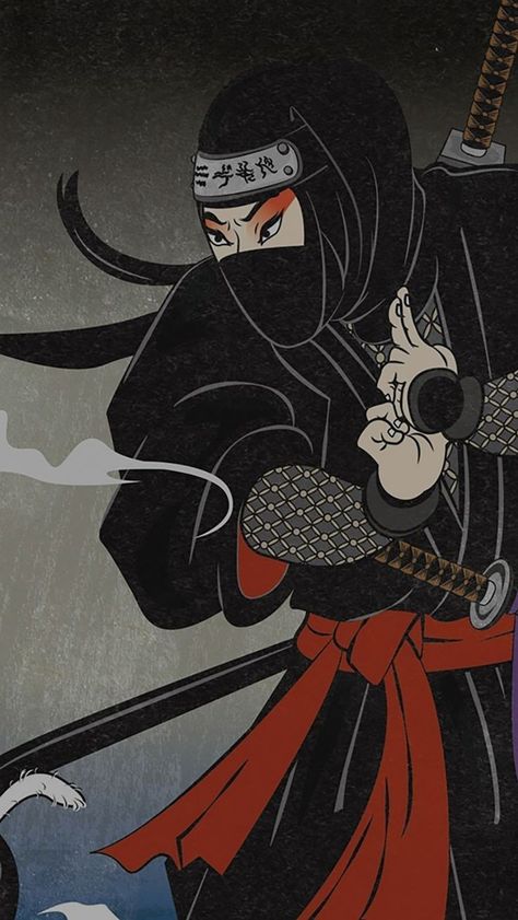 Japanese Emperor Art, Ninja Art Wallpaper, Ninja Tattoo, Ninja Japan, Nerd Cave, Arte Ninja, Ninja Art, Arte 8 Bits, Japanese Art Prints