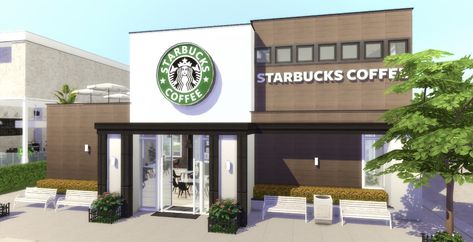 Starbucks Bloxburg, Bloxburg Food, Sims Love, Blox Burg, Pink Games, Glitter Bomb, Bloxburg Ideas, New Mods, Food Places